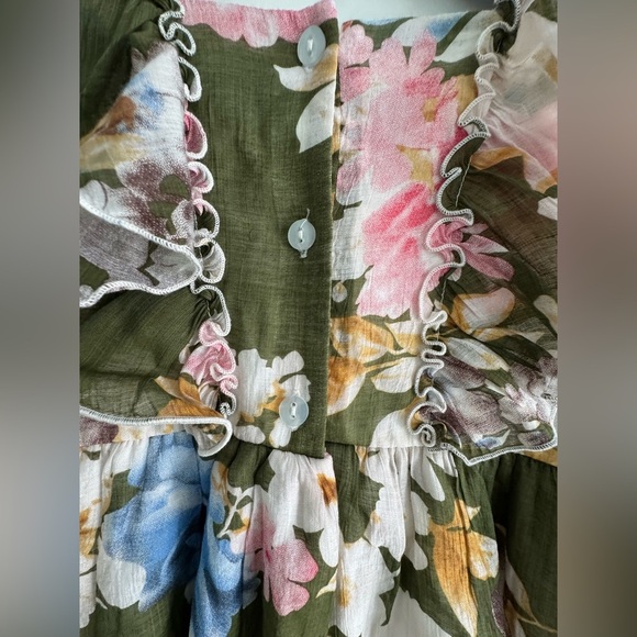 Isobella & Chloe Green Sundress with Flutter Sleeves Size 5 - Picture 4 of 9